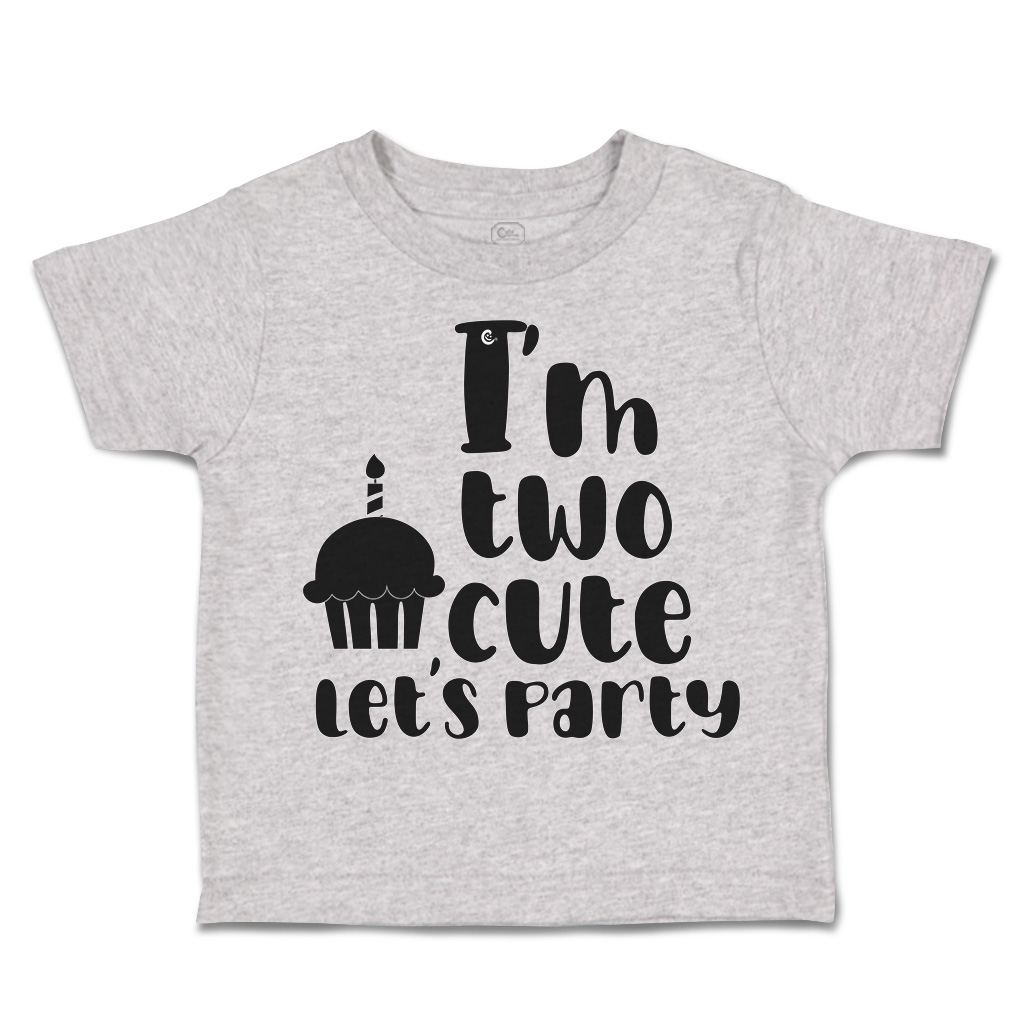 Toddler T-Shirt I Am 2 Cute Let Us Party Cakes Style A Cakes Boy & Girl Clothes - Picture 11 of 18