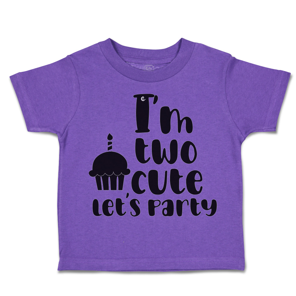 Toddler T-Shirt I Am 2 Cute Let Us Party Cakes Style A Cakes Boy & Girl Clothes - Picture 17 of 18