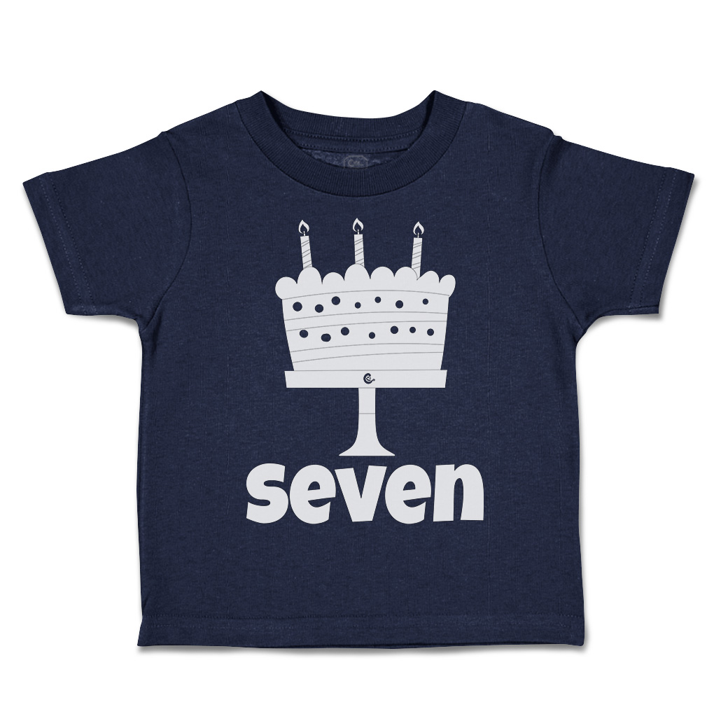 Toddler T-Shirt 7 Birthday Cake Celebrate Boy & Girl Clothes Baby Funny Tee - Picture 10 of 18