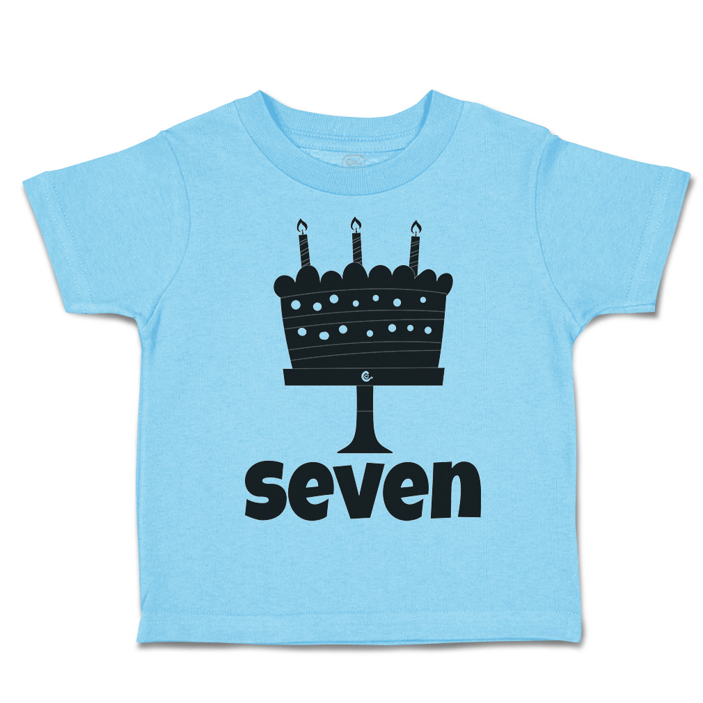 Toddler T-Shirt 7 Birthday Cake Celebrate Boy & Girl Clothes Baby Funny Tee - Picture 15 of 18
