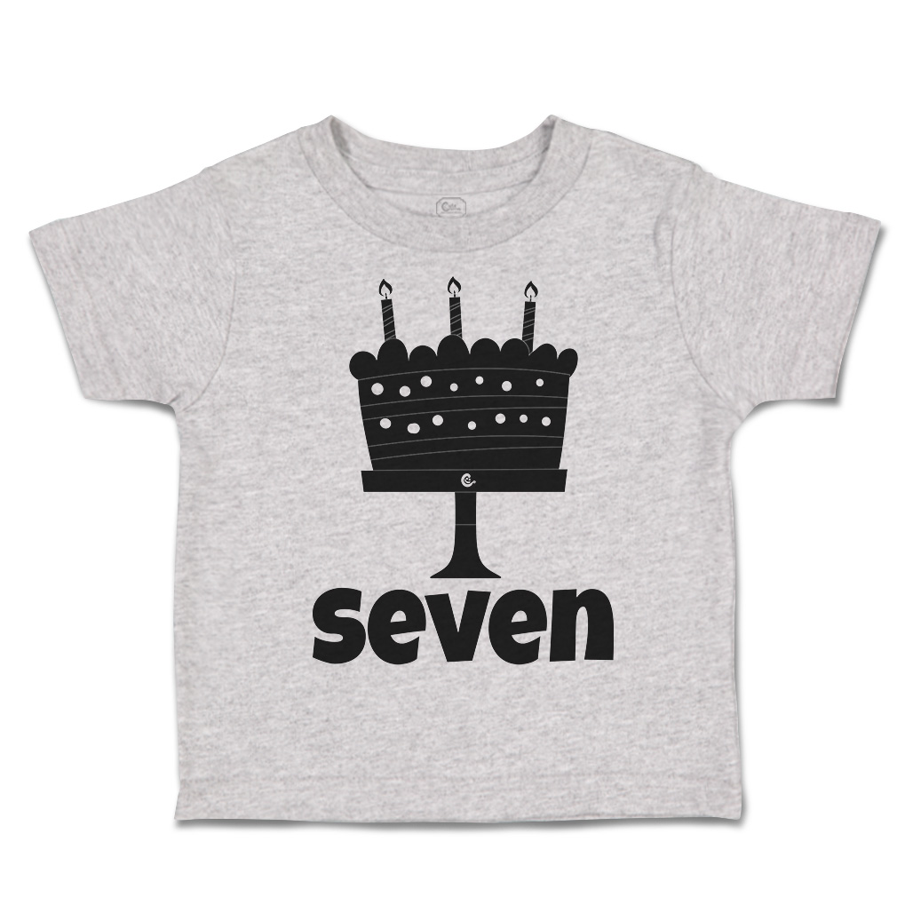 Toddler T-Shirt 7 Birthday Cake Celebrate Boy & Girl Clothes Baby Funny Tee - Picture 11 of 18