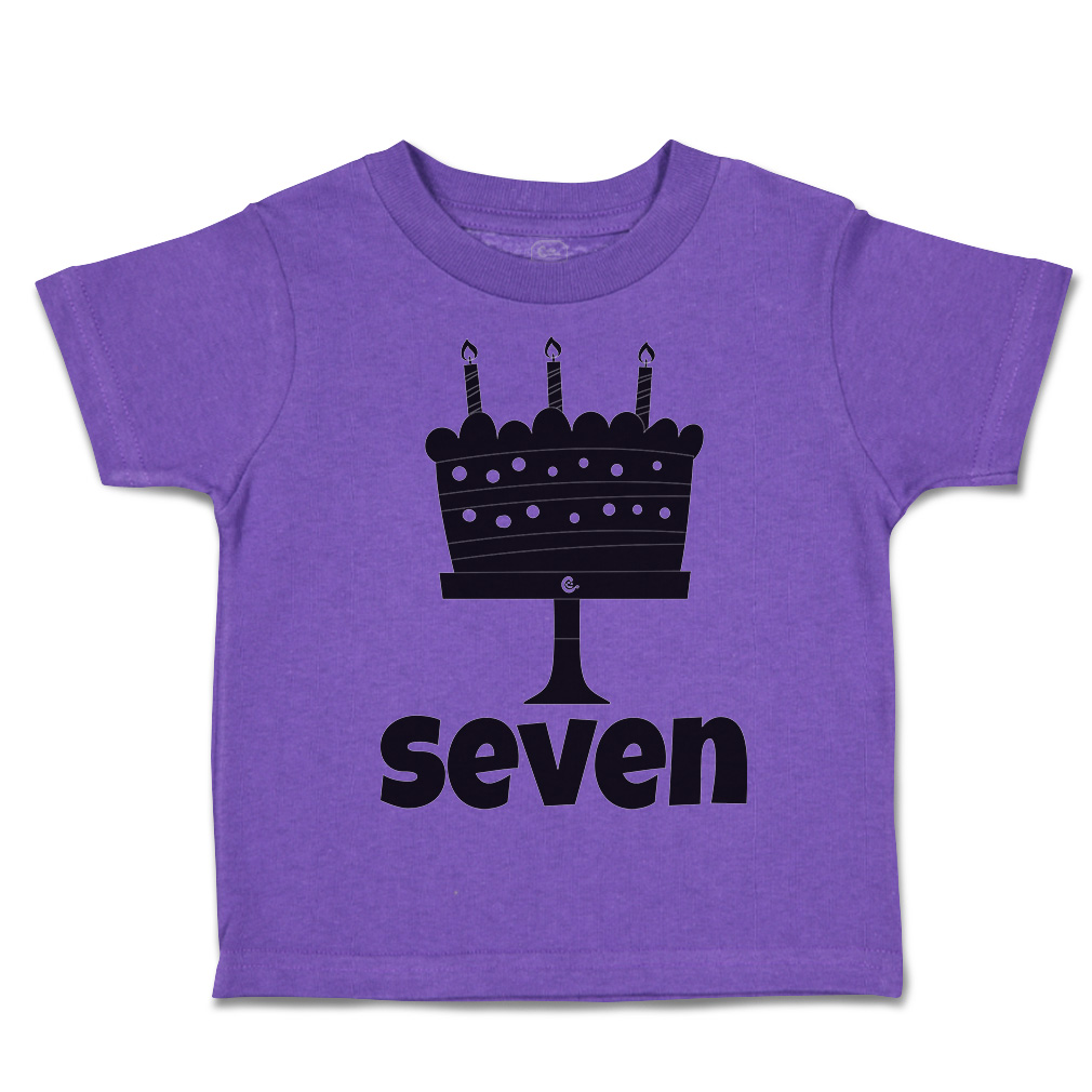 Toddler T-Shirt 7 Birthday Cake Celebrate Boy & Girl Clothes Baby Funny Tee - Picture 17 of 18