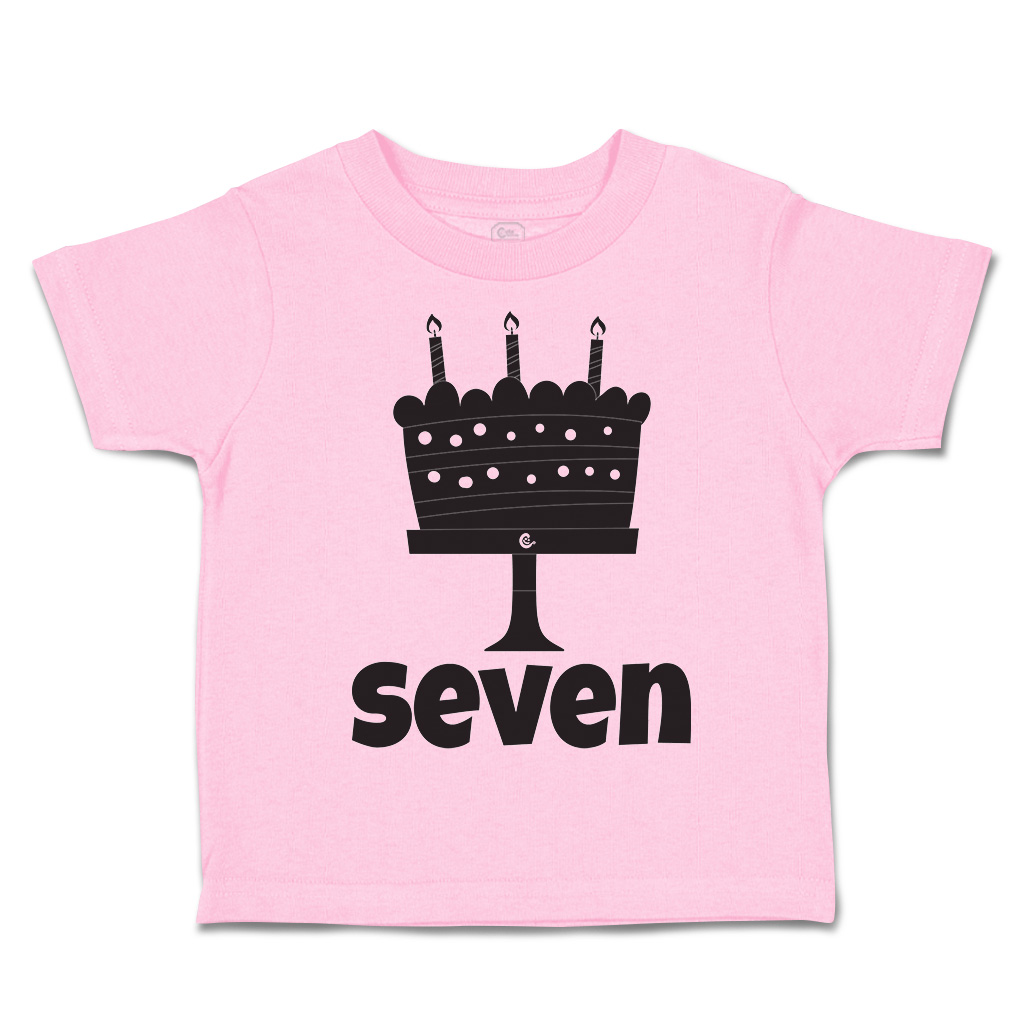 Toddler T-Shirt 7 Birthday Cake Celebrate Boy & Girl Clothes Baby Funny Tee - Picture 18 of 18