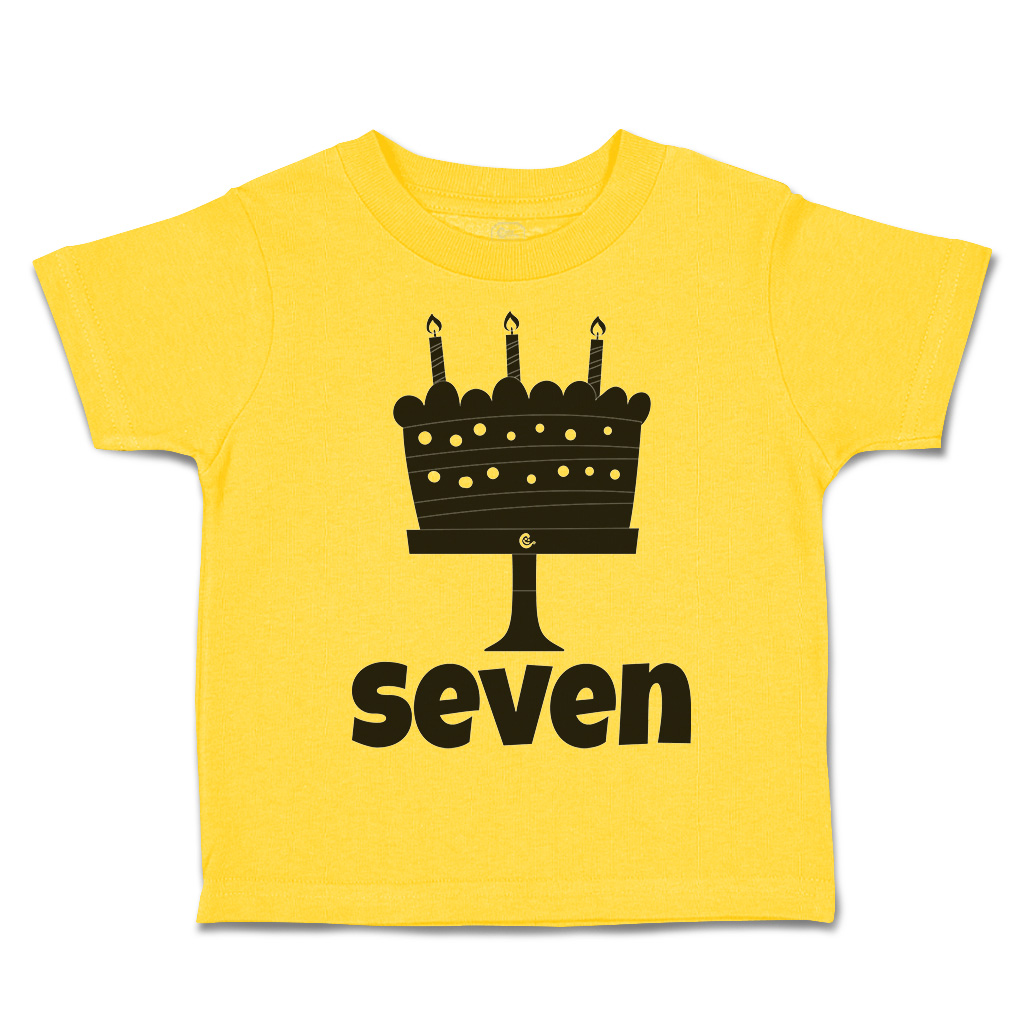 Toddler T-Shirt 7 Birthday Cake Celebrate Boy & Girl Clothes Baby Funny Tee - Picture 14 of 18