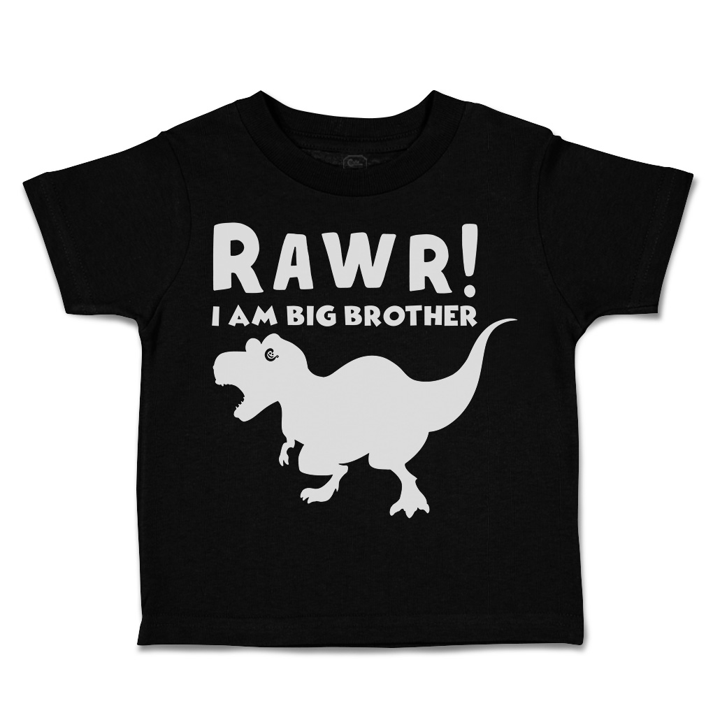 Toddler T-Shirt I Am Big Brother Dinosaur Cotton Wild Life Boy & Girl Clothes - Picture 8 of 18