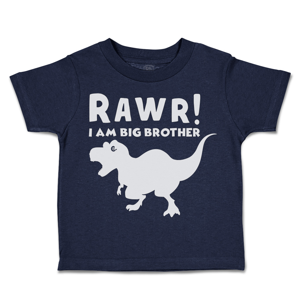 Toddler T-Shirt I Am Big Brother Dinosaur Cotton Wild Life Boy & Girl Clothes - Picture 10 of 18