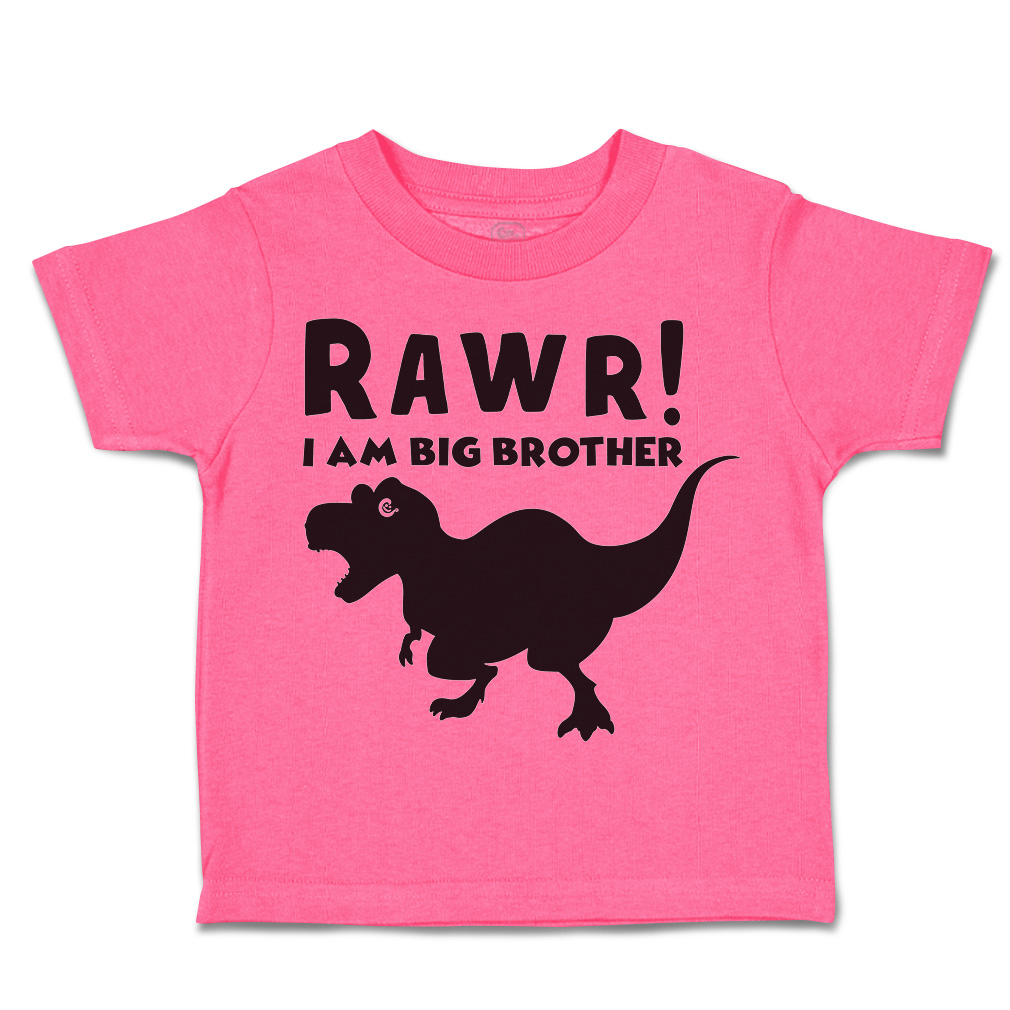 Toddler T-Shirt I Am Big Brother Dinosaur Cotton Wild Life Boy & Girl Clothes - Picture 7 of 18