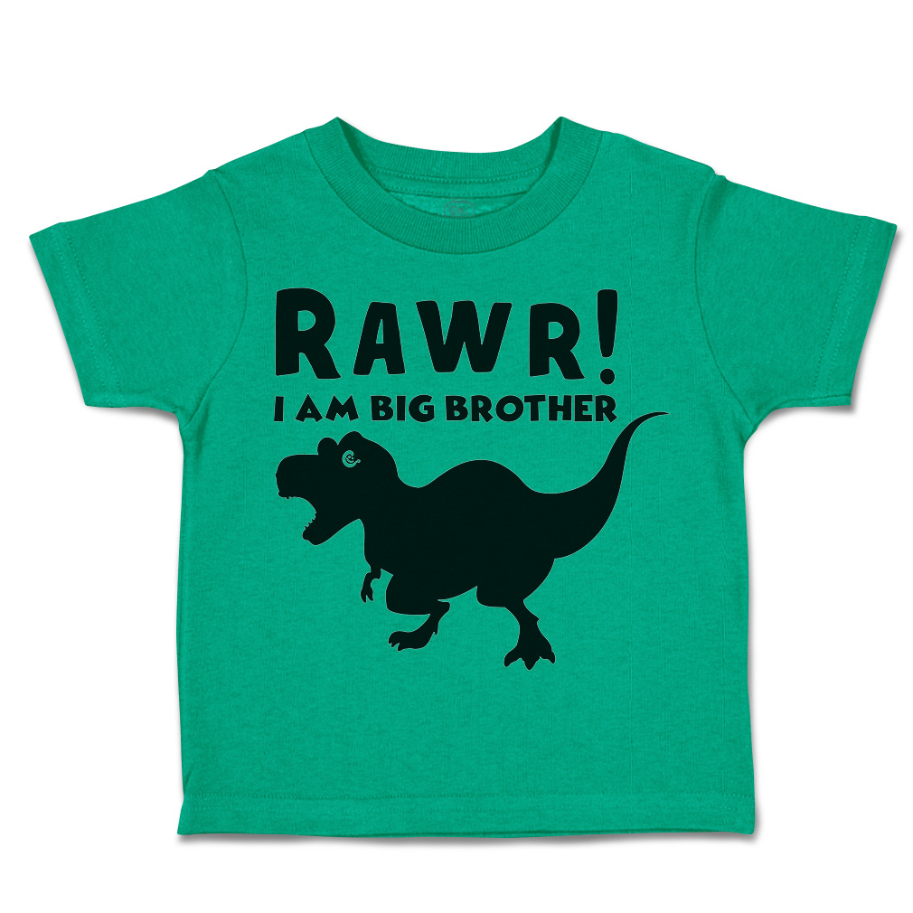 Toddler T-Shirt I Am Big Brother Dinosaur Cotton Wild Life Boy & Girl Clothes - Picture 9 of 18