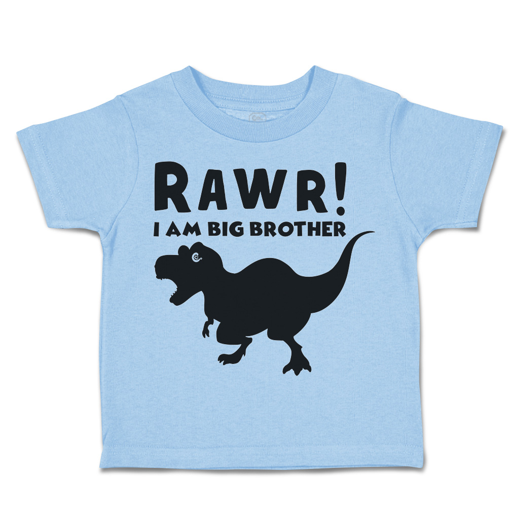 Toddler T-Shirt I Am Big Brother Dinosaur Cotton Wild Life Boy & Girl Clothes - Picture 16 of 18