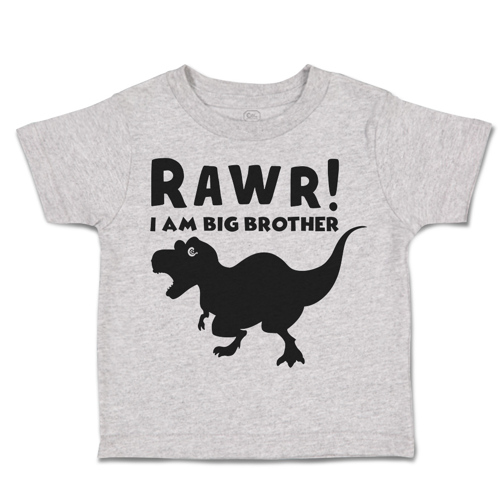 Toddler T-Shirt I Am Big Brother Dinosaur Cotton Wild Life Boy & Girl Clothes - Picture 11 of 18