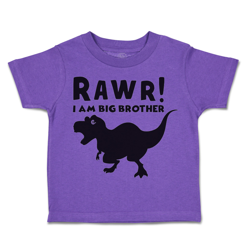 Toddler T-Shirt I Am Big Brother Dinosaur Cotton Wild Life Boy & Girl Clothes - Picture 17 of 18