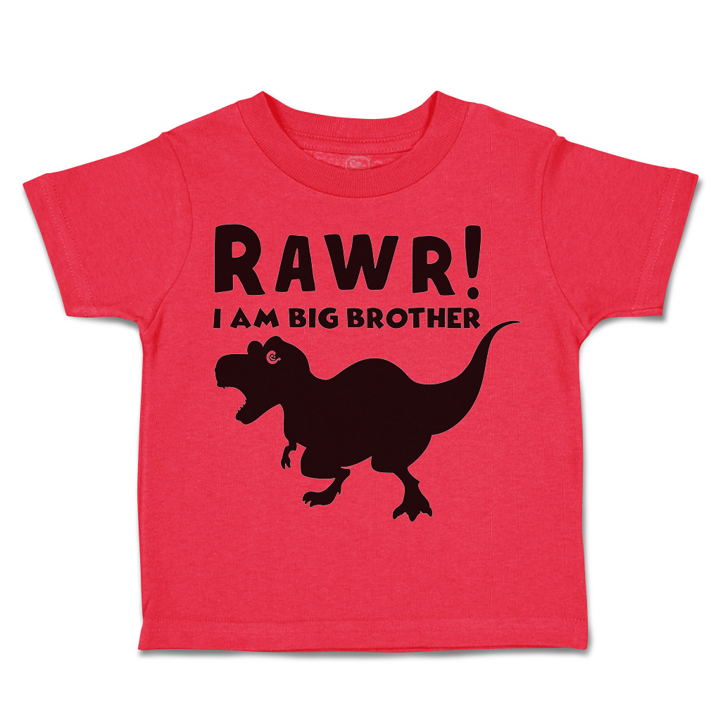 Toddler T-Shirt I Am Big Brother Dinosaur Cotton Wild Life Boy & Girl Clothes - Picture 12 of 18