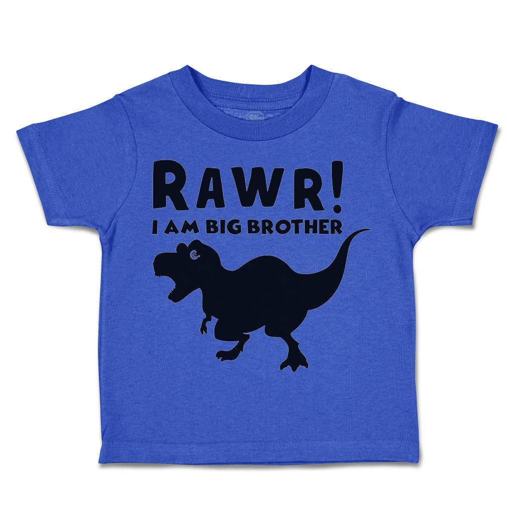 Toddler T-Shirt I Am Big Brother Dinosaur Cotton Wild Life Boy & Girl Clothes - Picture 13 of 18