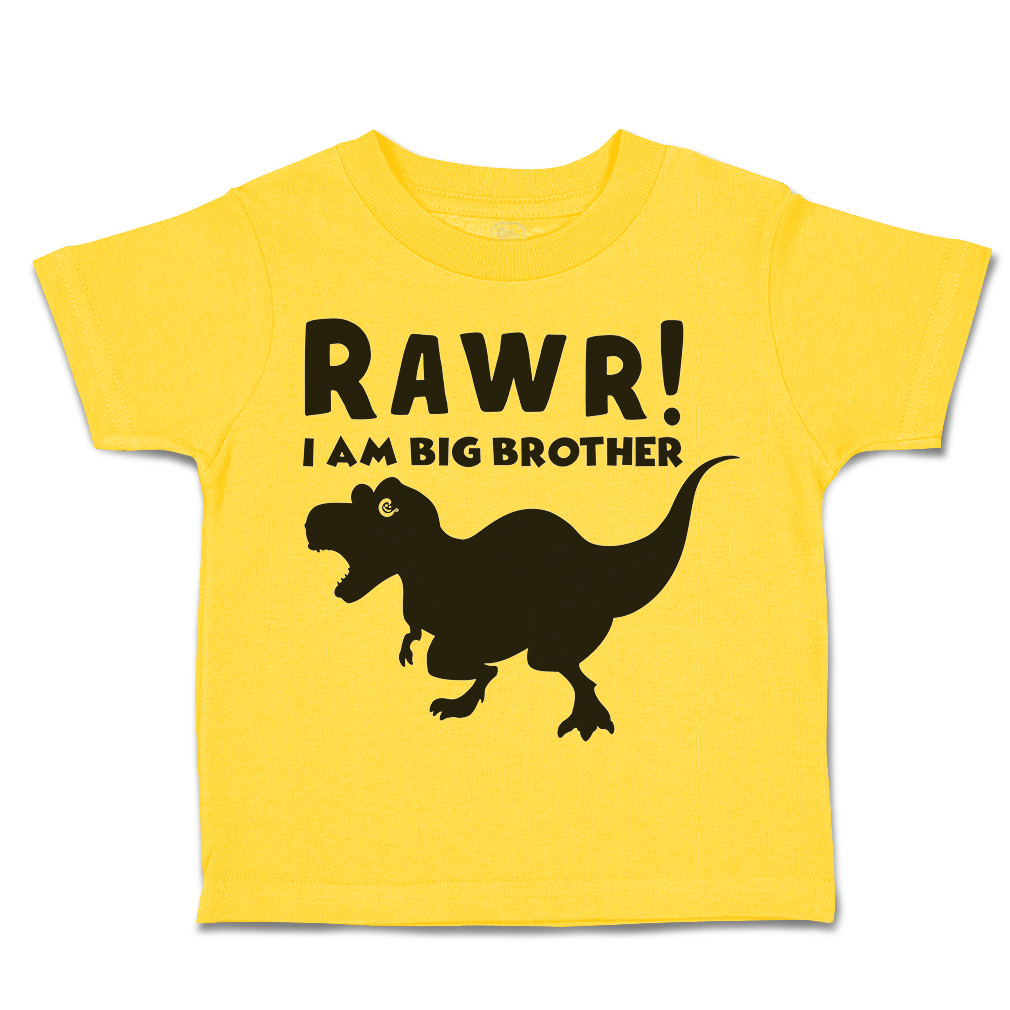 Toddler T-Shirt I Am Big Brother Dinosaur Cotton Wild Life Boy & Girl Clothes - Picture 14 of 18
