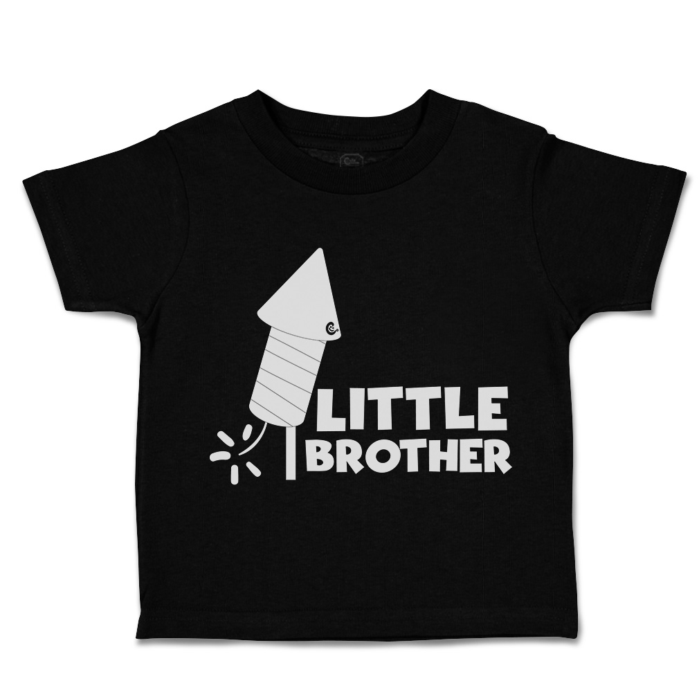 Toddler T-Shirt Little Brother Sparkler Cotton Siblings Boy & Girl Clothes - Picture 8 of 18
