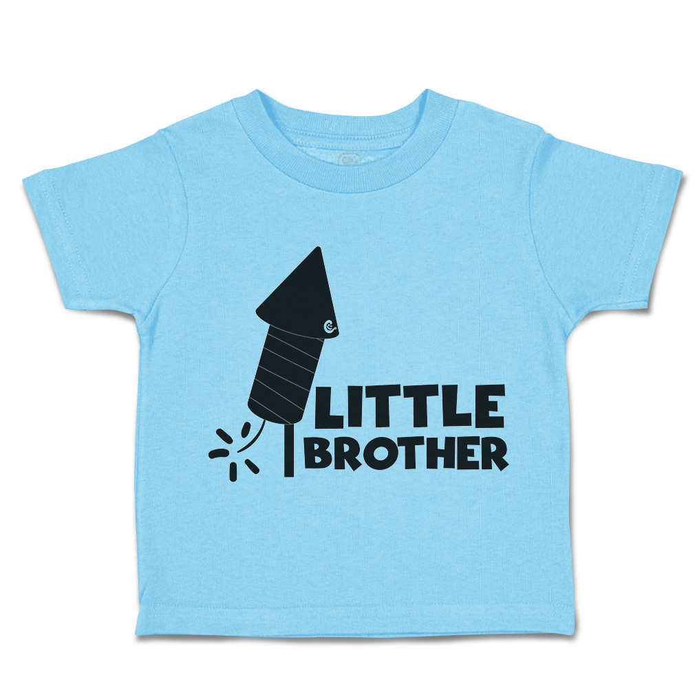 Toddler T-Shirt Little Brother Sparkler Cotton Siblings Boy & Girl Clothes - Picture 15 of 18