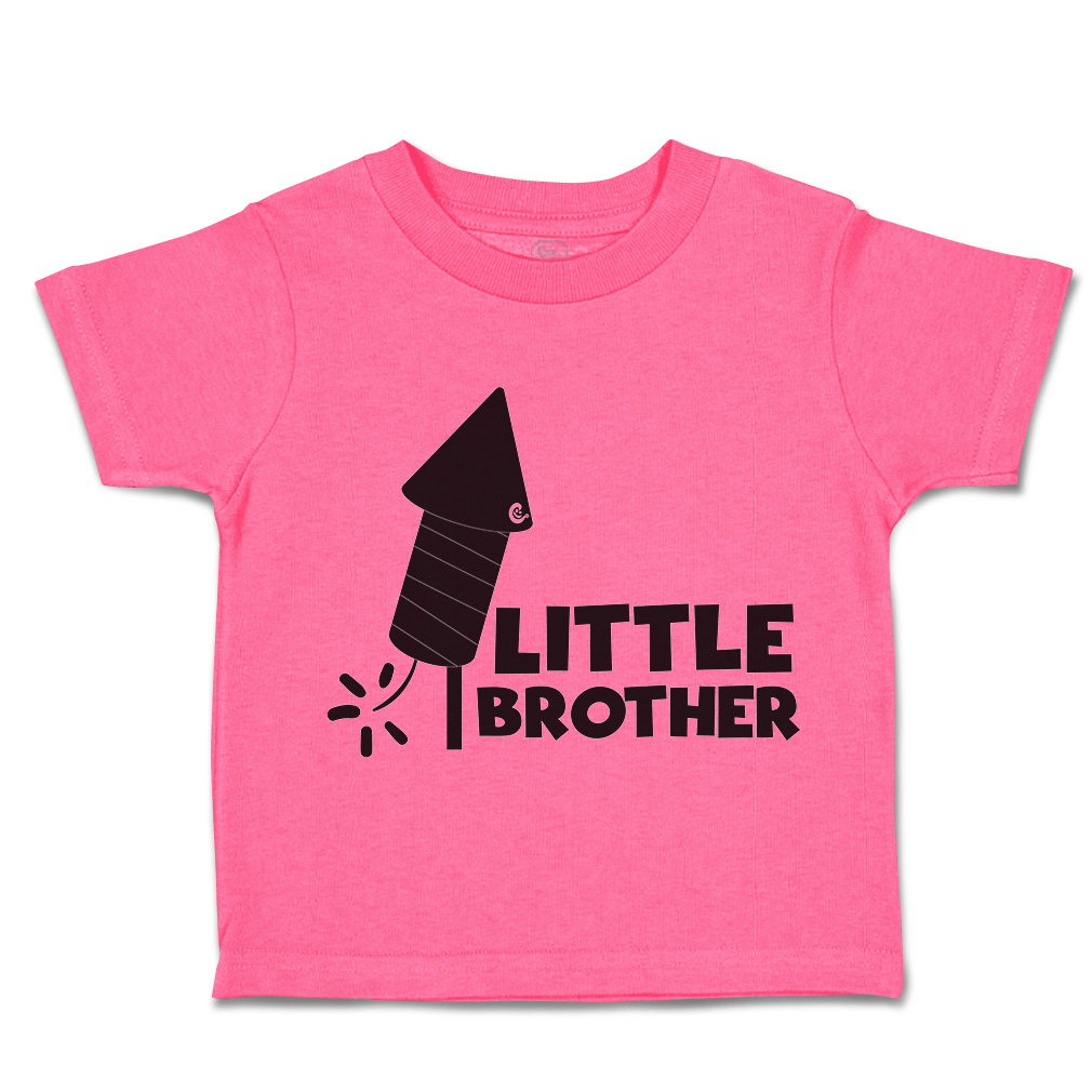Toddler T-Shirt Little Brother Sparkler Cotton Siblings Boy & Girl Clothes - Picture 7 of 18