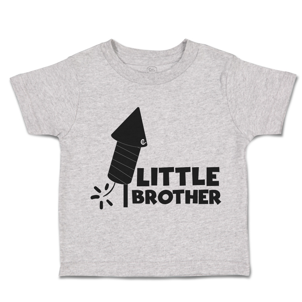 Toddler T-Shirt Little Brother Sparkler Cotton Siblings Boy & Girl Clothes - Picture 11 of 18