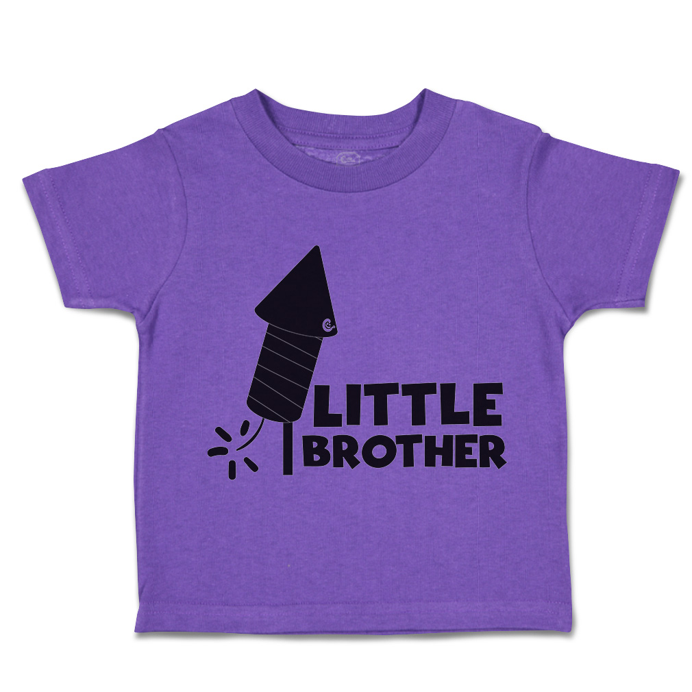 Toddler T-Shirt Little Brother Sparkler Cotton Siblings Boy & Girl Clothes - Picture 17 of 18