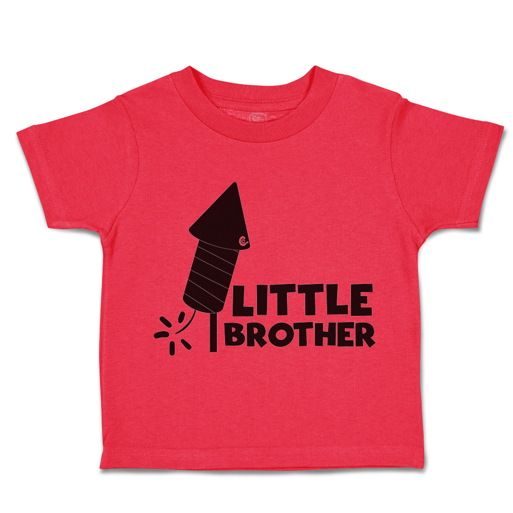 Toddler T-Shirt Little Brother Sparkler Cotton Siblings Boy & Girl Clothes - Picture 12 of 18