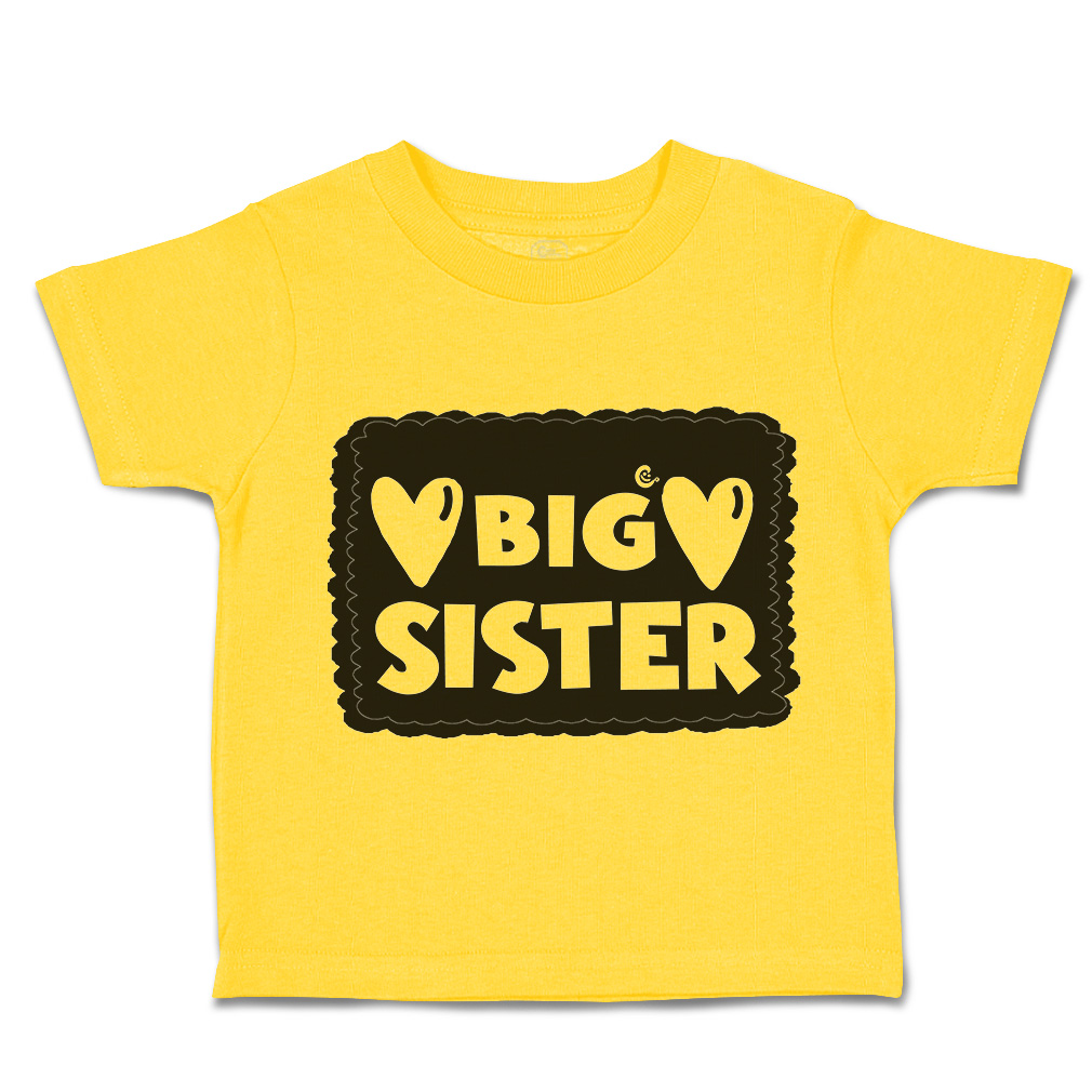 Toddler T-Shirt Big Sister Heart Love Siblings Boy & Girl Clothes Baby Funny Tee - Picture 14 of 18