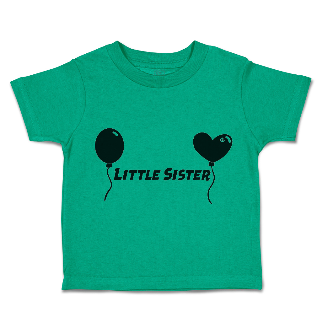 Toddler T-Shirt Little Sister Heart Balloons Cotton Family Boy & Girl Clothes - Picture 9 of 18