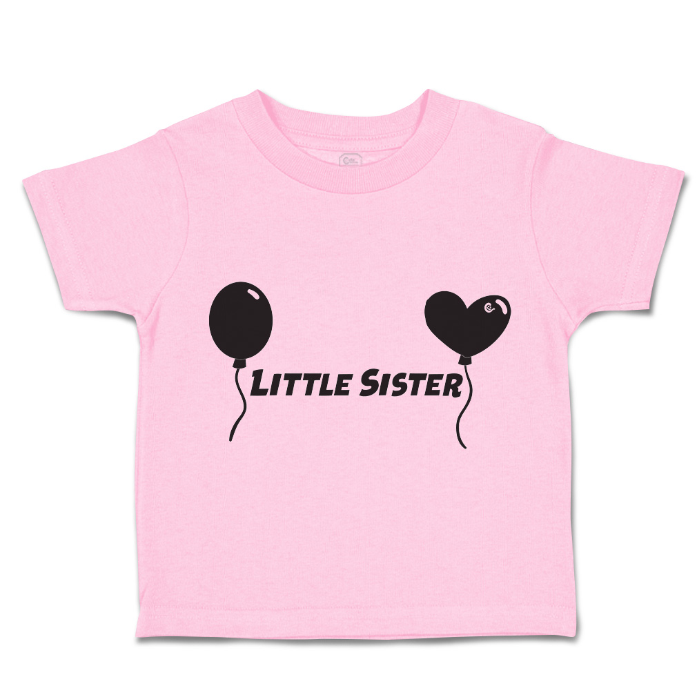 Toddler T-Shirt Little Sister Heart Balloons Cotton Family Boy & Girl Clothes - Picture 18 of 18