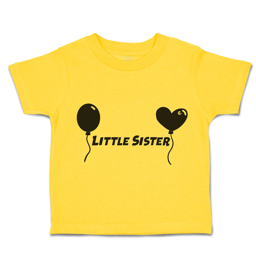 Toddler T-Shirt Little Sister Heart Balloons Cotton Family Boy & Girl Clothes - Picture 14 of 18