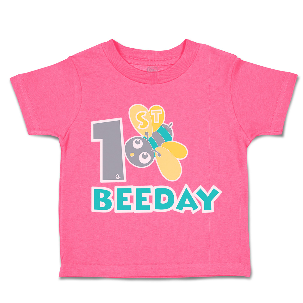 Toddler T-Shirt First Birthday Bee Day Honey Bee Cotton Cakes Boy & Girl Clothes - Picture 7 of 18