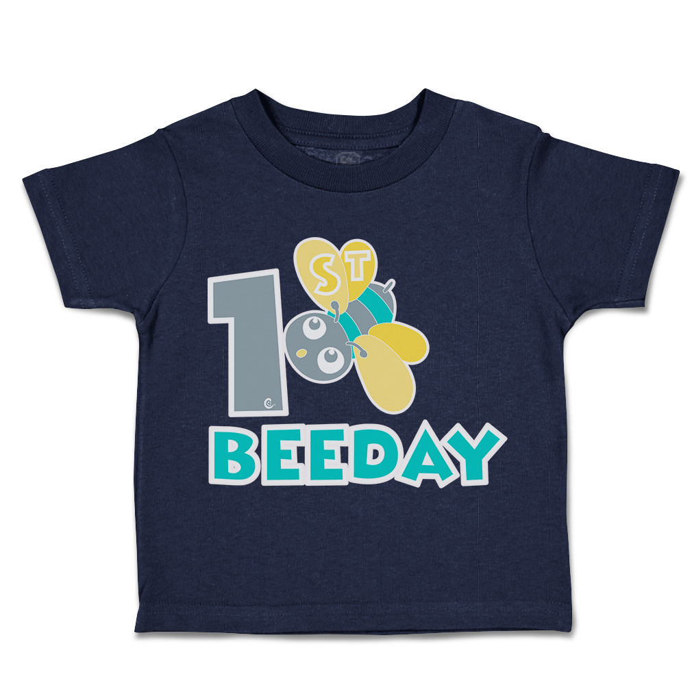 Toddler T-Shirt First Birthday Bee Day Honey Bee Cotton Cakes Boy & Girl Clothes - Picture 10 of 18