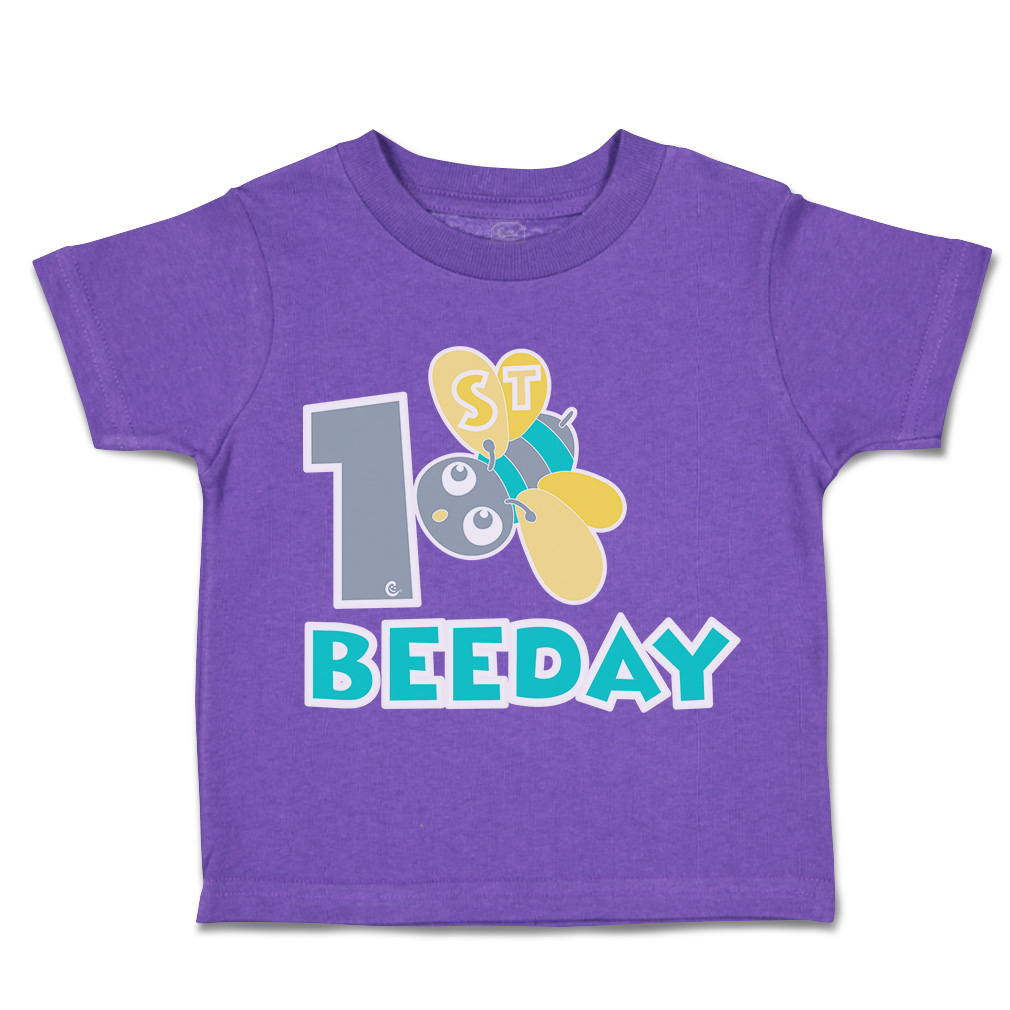 Toddler T-Shirt First Birthday Bee Day Honey Bee Cotton Cakes Boy & Girl Clothes - Picture 17 of 18