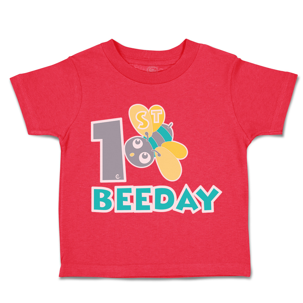 Toddler T-Shirt First Birthday Bee Day Honey Bee Cotton Cakes Boy & Girl Clothes - Picture 12 of 18