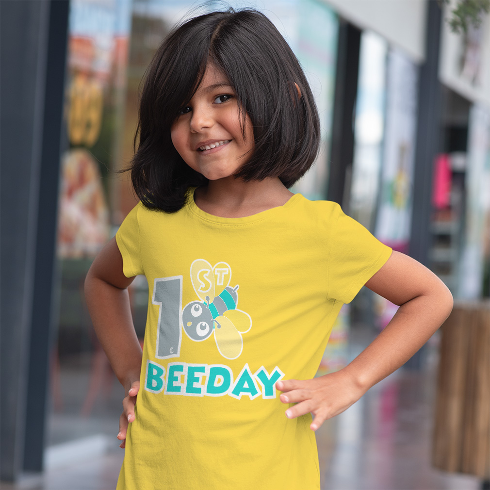 Toddler T-Shirt First Birthday Bee Day Honey Bee Cotton Cakes Boy & Girl Clothes - Picture 2 of 18