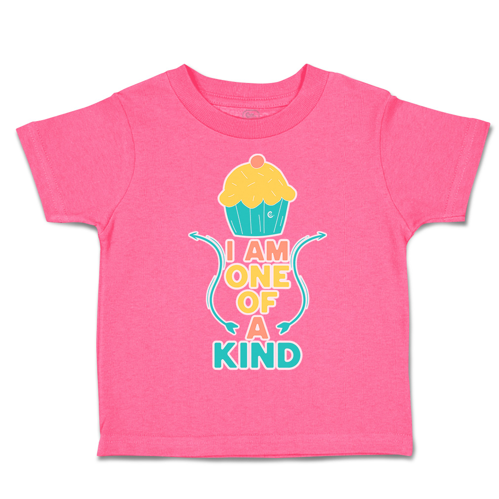 Toddler T-Shirt I Am 1 of A Kind Cupcake Cotton Ice-Cream Boy & Girl Clothes - Picture 7 of 18