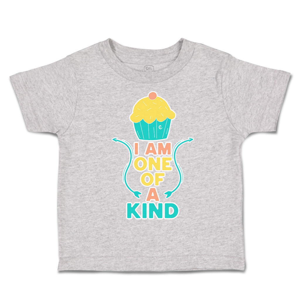 Toddler T-Shirt I Am 1 of A Kind Cupcake Cotton Ice-Cream Boy & Girl Clothes - Picture 11 of 18