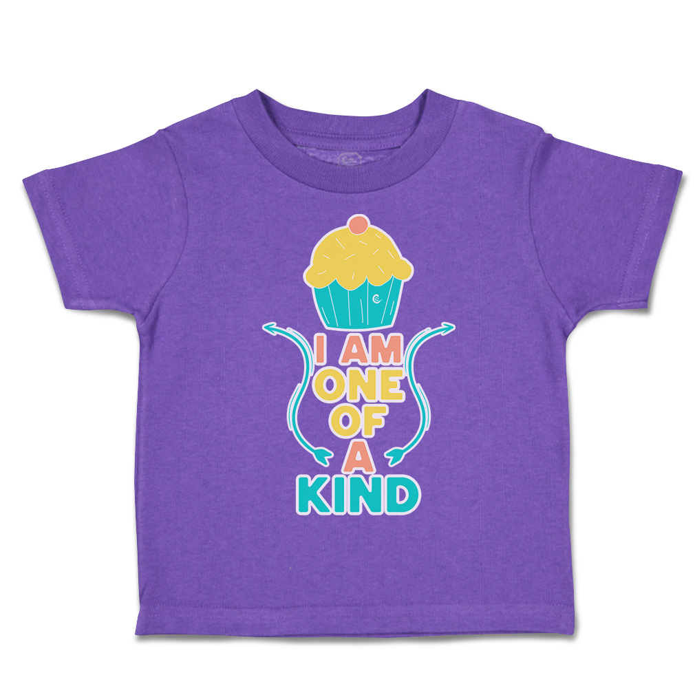 Toddler T-Shirt I Am 1 of A Kind Cupcake Cotton Ice-Cream Boy & Girl Clothes - Picture 17 of 18