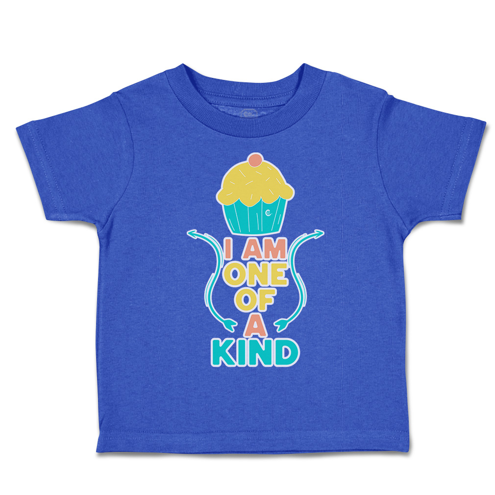 Toddler T-Shirt I Am 1 of A Kind Cupcake Cotton Ice-Cream Boy & Girl Clothes - Picture 13 of 18