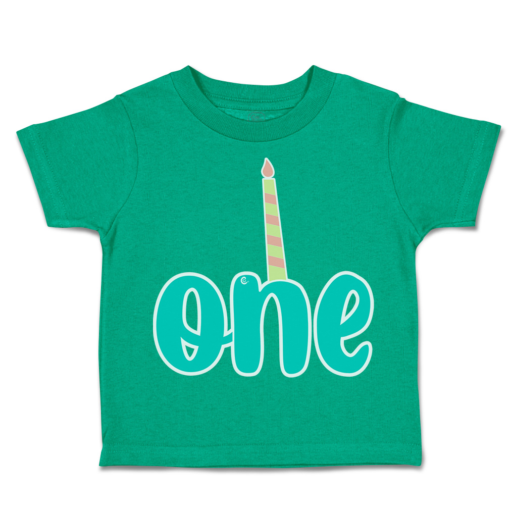 Toddler T-Shirt 1 Candles First Birthday Cotton Celebrate Boy & Girl Clothes - Picture 9 of 18