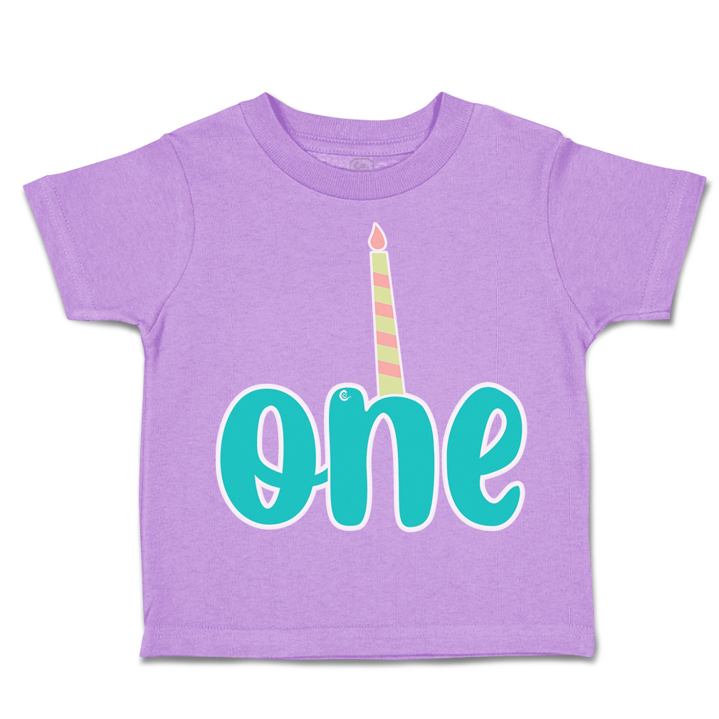 Toddler T-Shirt 1 Candles First Birthday Cotton Celebrate Boy & Girl Clothes - Picture 5 of 18