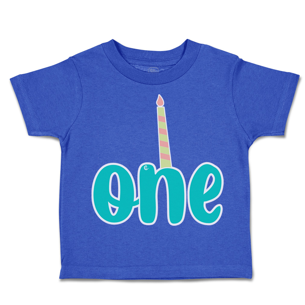 Toddler T-Shirt 1 Candles First Birthday Cotton Celebrate Boy & Girl Clothes - Picture 13 of 18
