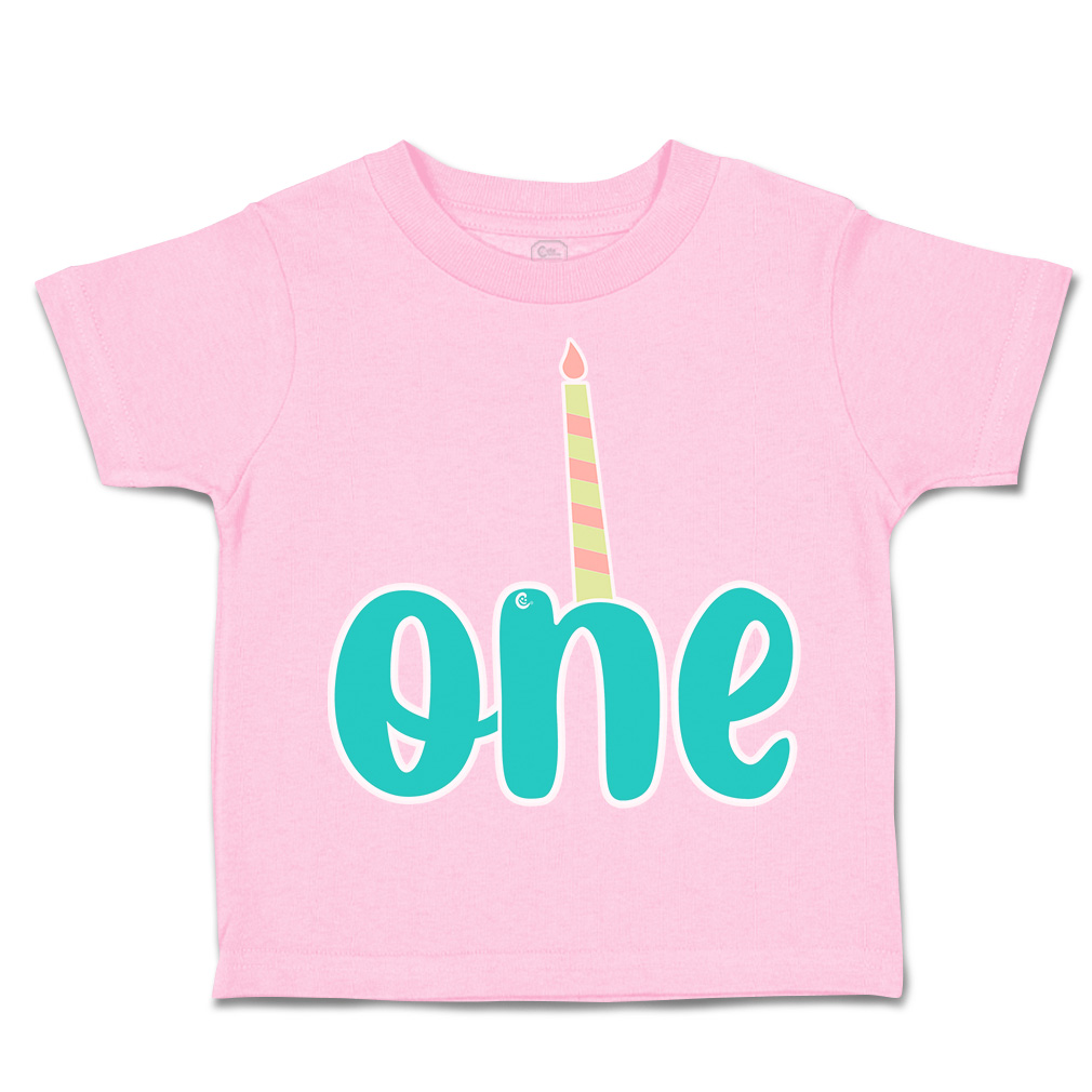 Toddler T-Shirt 1 Candles First Birthday Cotton Celebrate Boy & Girl Clothes - Picture 18 of 18