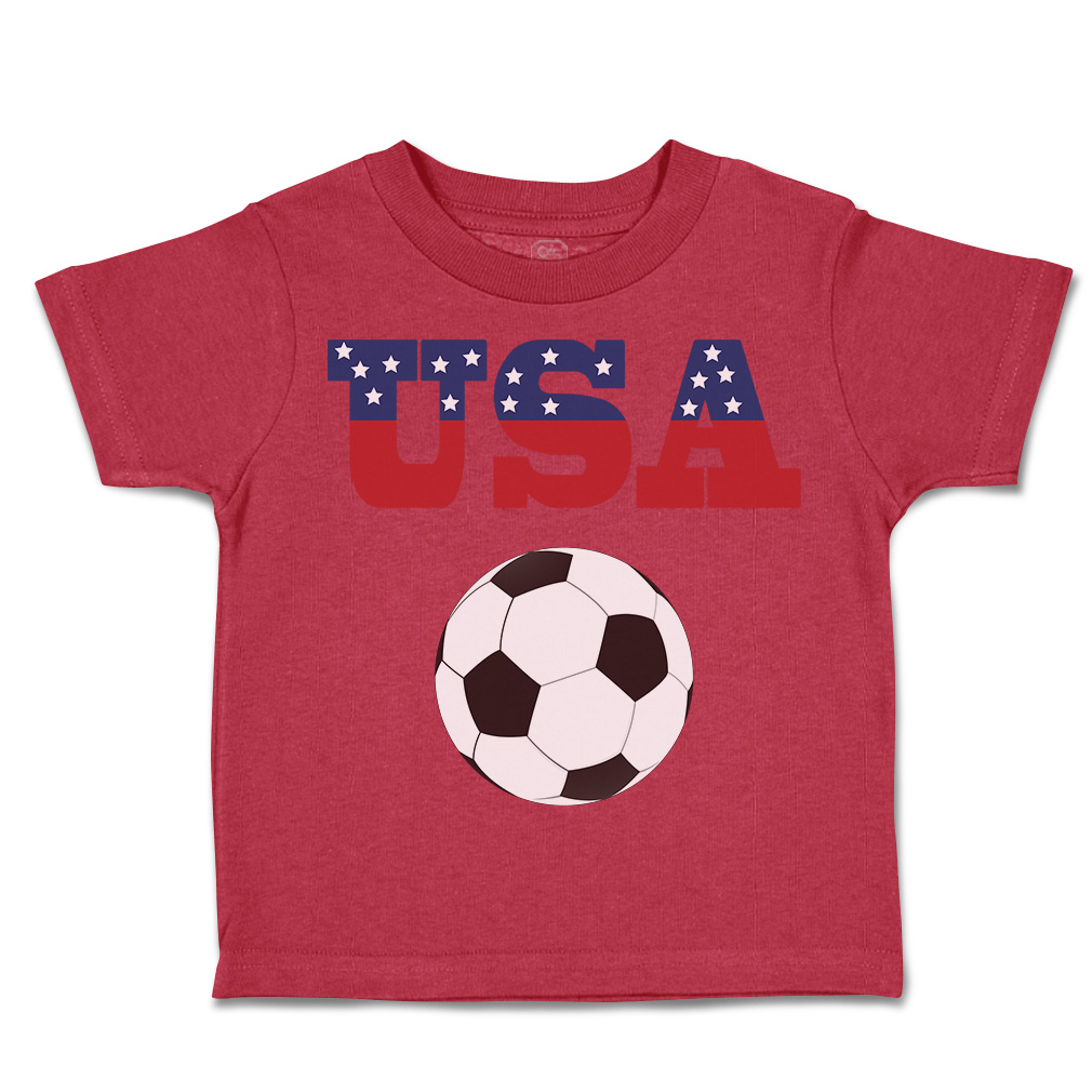 Toddler T-Shirt Usa Soccer Ball Soccer America Cup Boy & Girl Clothes Cotton - Picture 28 of 39