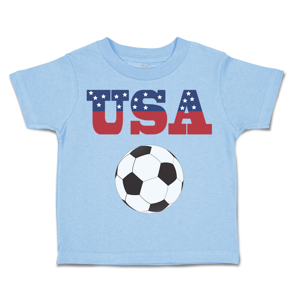 Toddler T-Shirt Usa Soccer Ball Soccer America Cup Boy & Girl Clothes Cotton - Picture 14 of 39