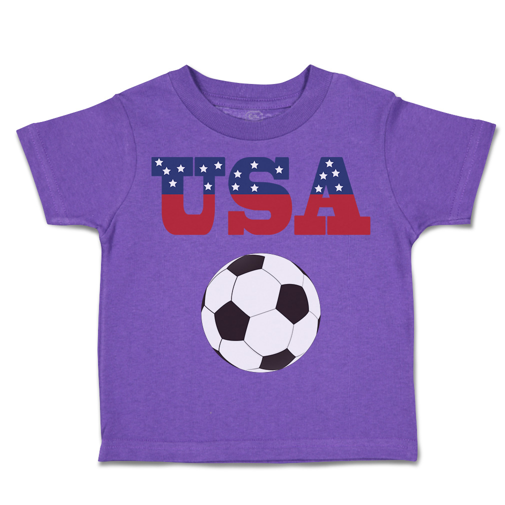 Toddler T-Shirt Usa Soccer Ball Soccer America Cup Boy & Girl Clothes Cotton - Picture 38 of 39