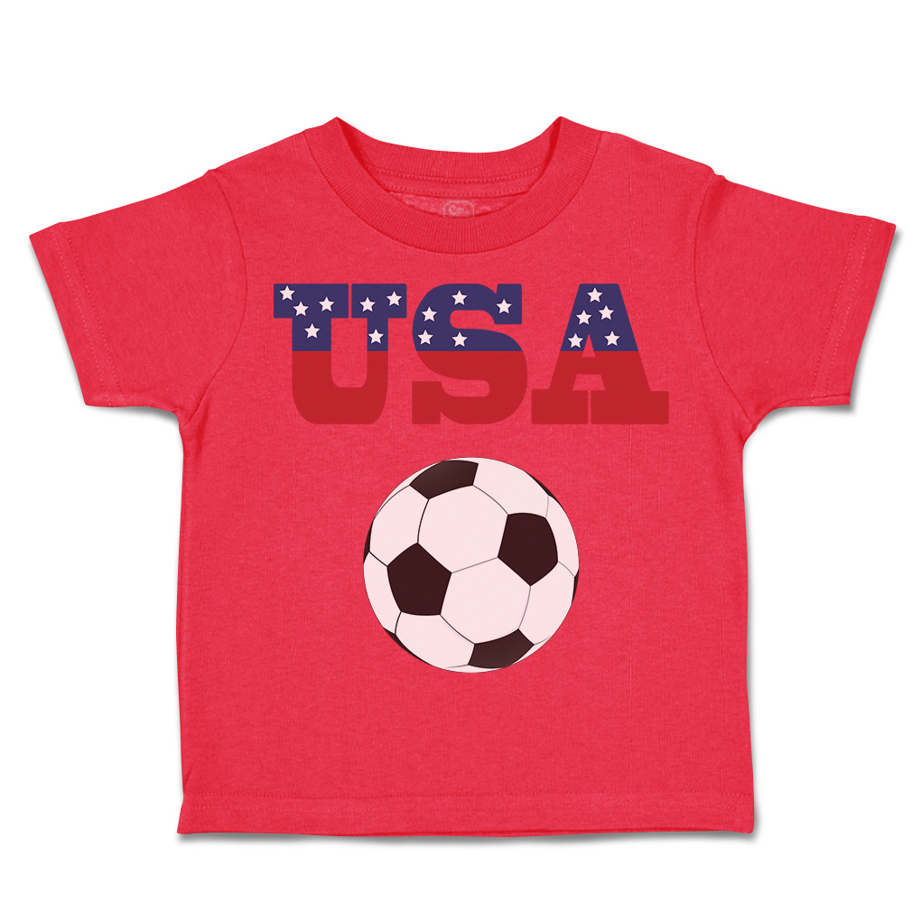 Toddler T-Shirt Usa Soccer Ball Soccer America Cup Boy & Girl Clothes Cotton - Picture 26 of 39