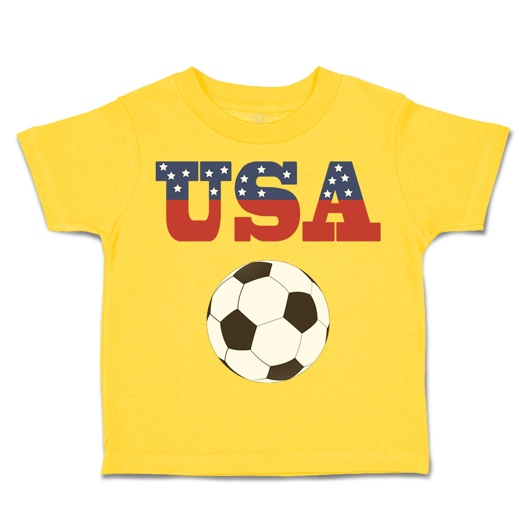 Toddler T-Shirt Usa Soccer Ball Soccer America Cup Boy & Girl Clothes Cotton - Picture 32 of 39
