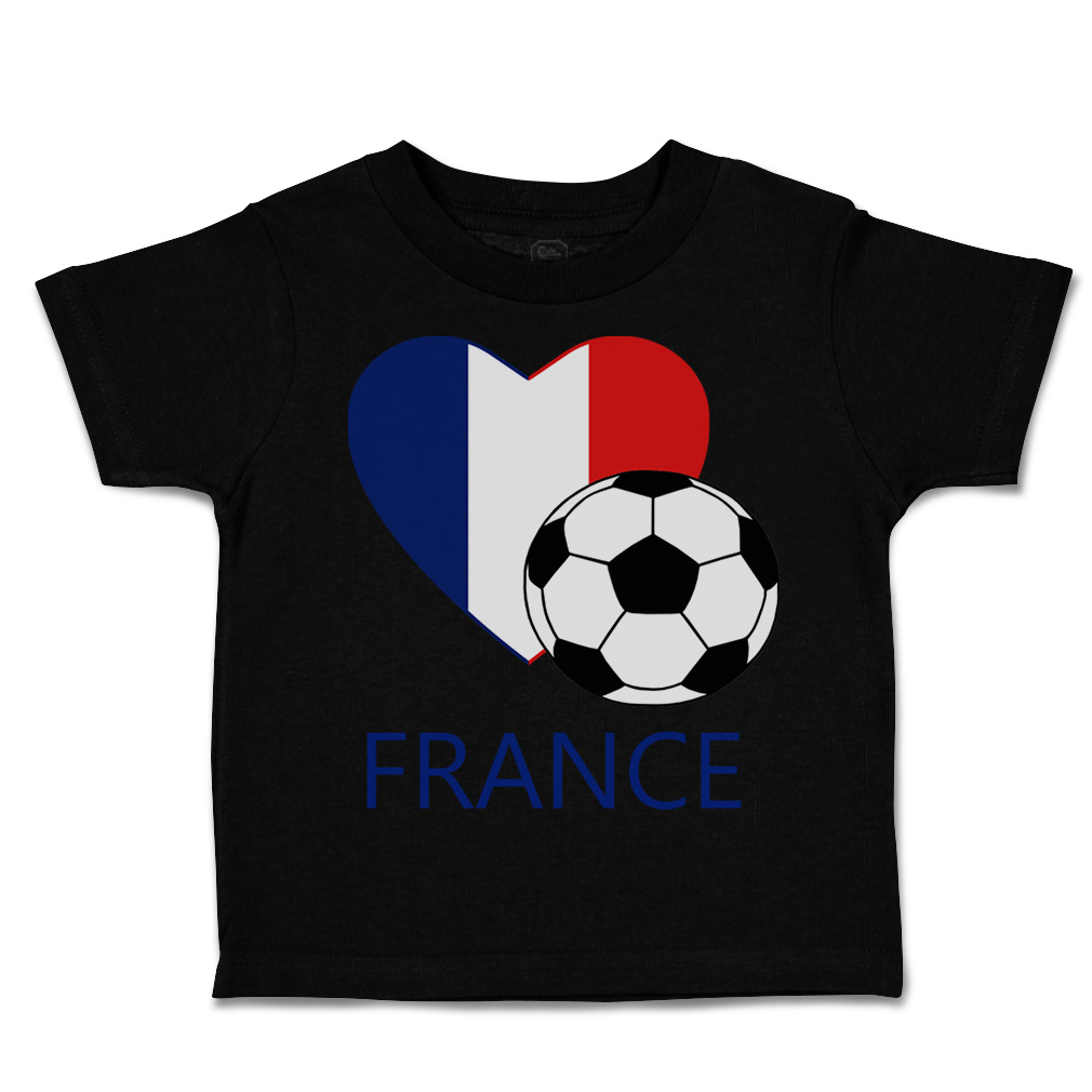 Toddler T-Shirt Love Soccer Heart France Style 2 Euro Cup Boy & Girl Clothes - Picture 8 of 39