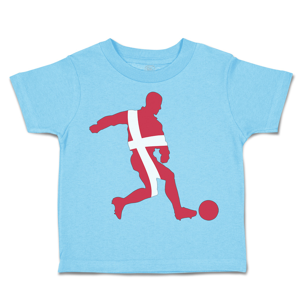 Toddler T-Shirt Soccer Player Denmark Sports Soccer Euro Cup Boy & Girl Clothes - Picture 16 of 39