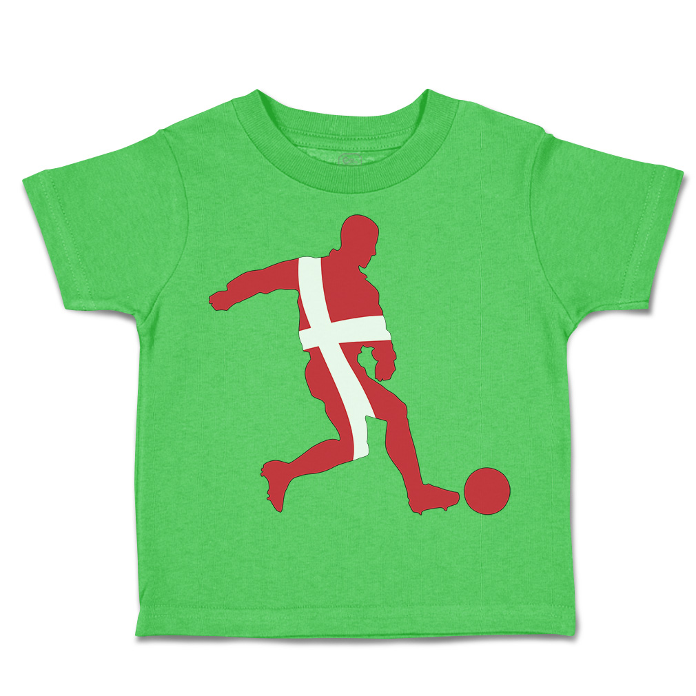 Toddler T-Shirt Soccer Player Denmark Sports Soccer Euro Cup Boy & Girl Clothes - Picture 34 of 39