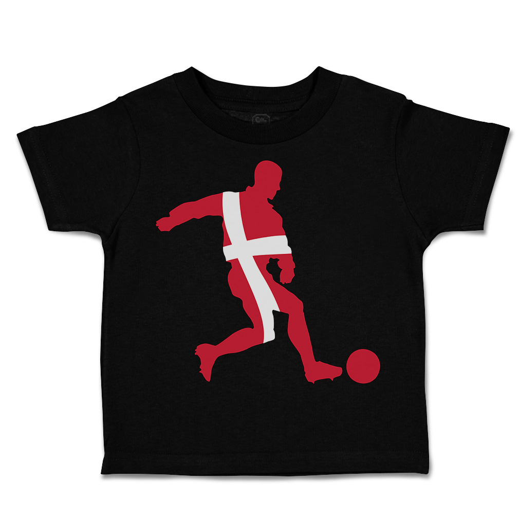 Toddler T-Shirt Soccer Player Denmark Sports Soccer Euro Cup Boy & Girl Clothes - Picture 8 of 39